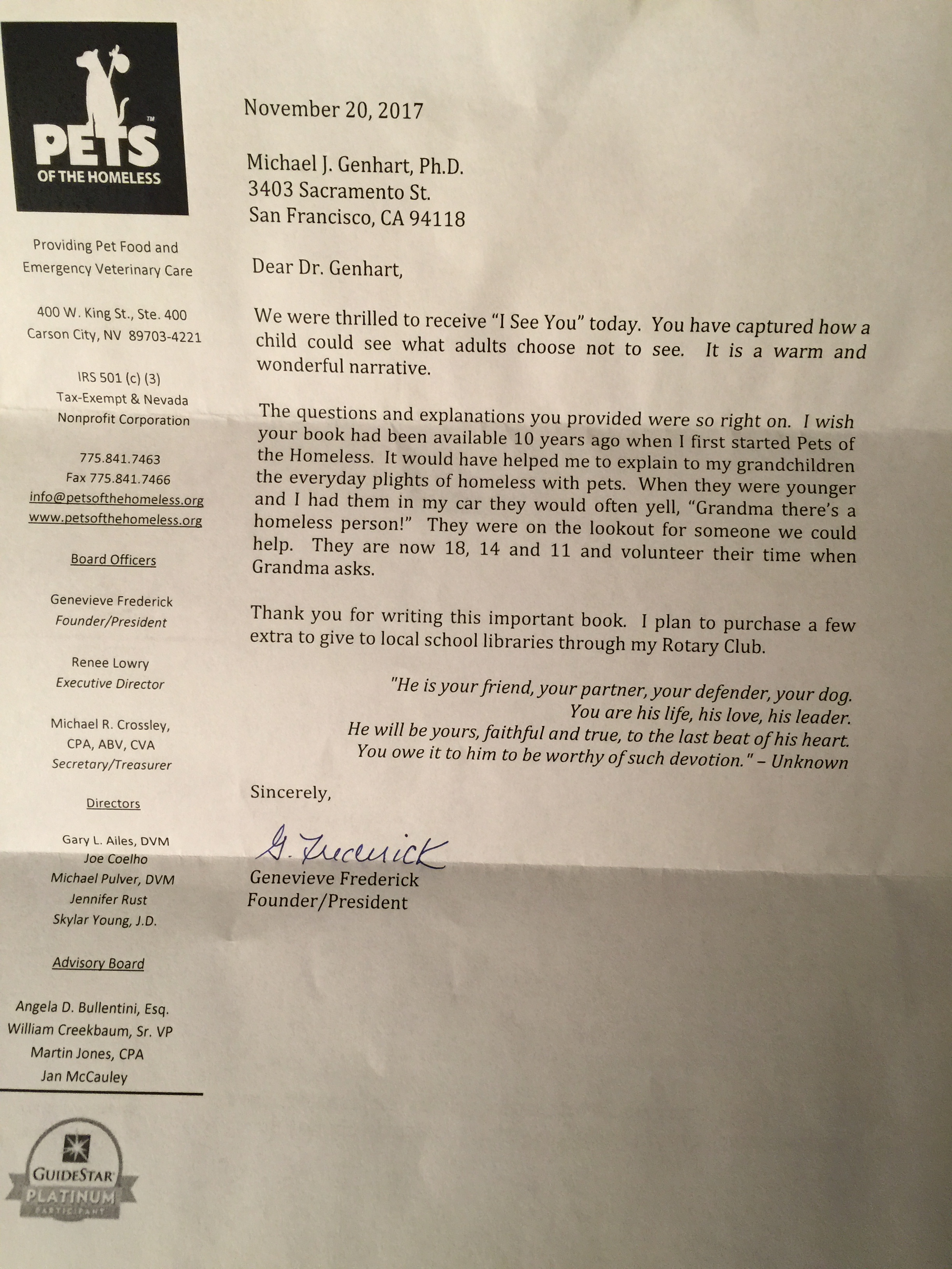 Pets of the Homeless